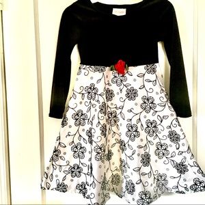 Beautiful classic velvet and taffeta-look dress!